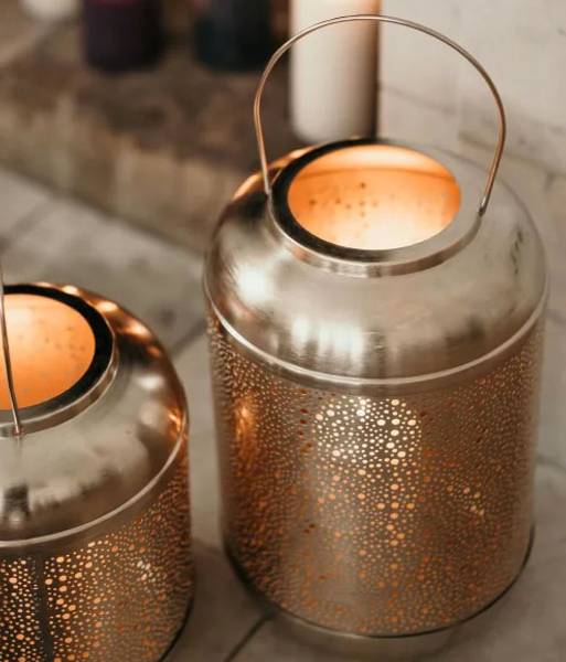 Hovedbilde Lykt gull 32,5cm FanniK