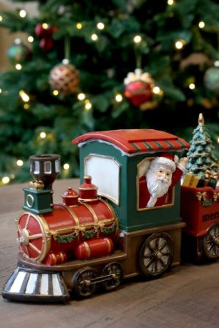 Hovedbilde Noël Juletog med 2 vogner og LED - Chique Antique