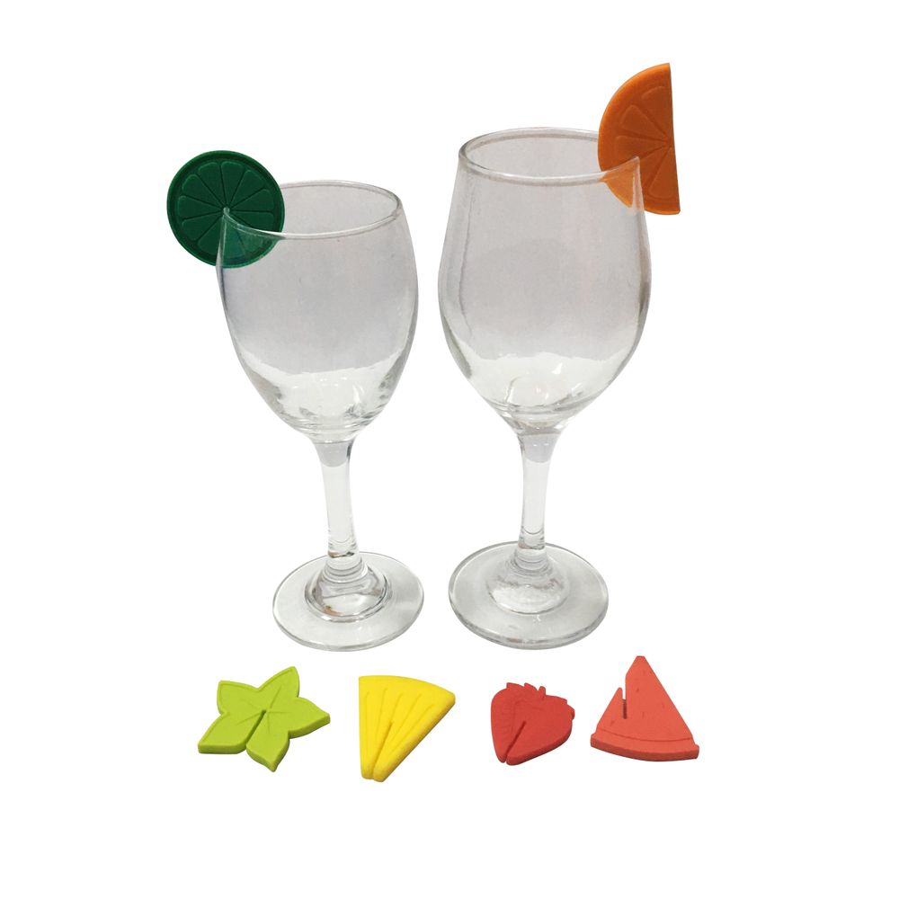 Glassmarkør Frukt 6 stk