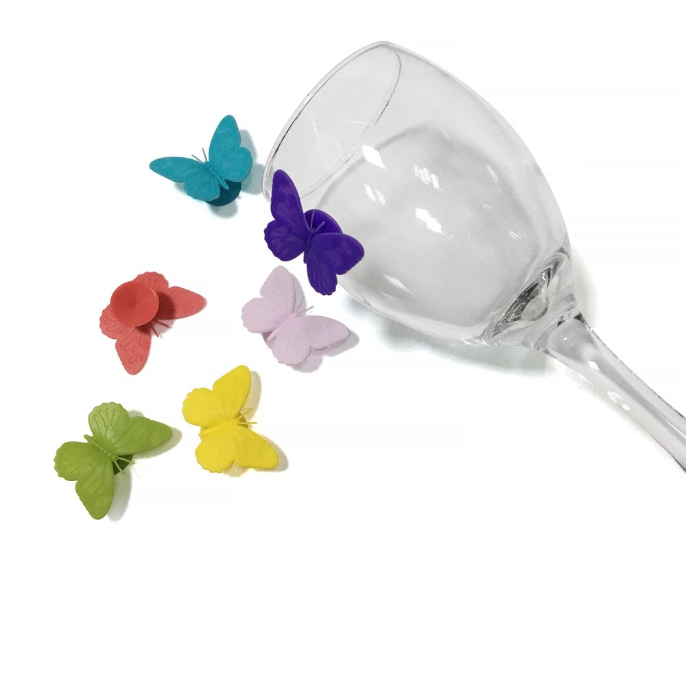 Glassmarkør sommerfugl 6 stk