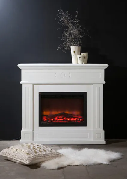 Hovedbilde Lekker elektrisk peis 2000 watt med hvit ramme-