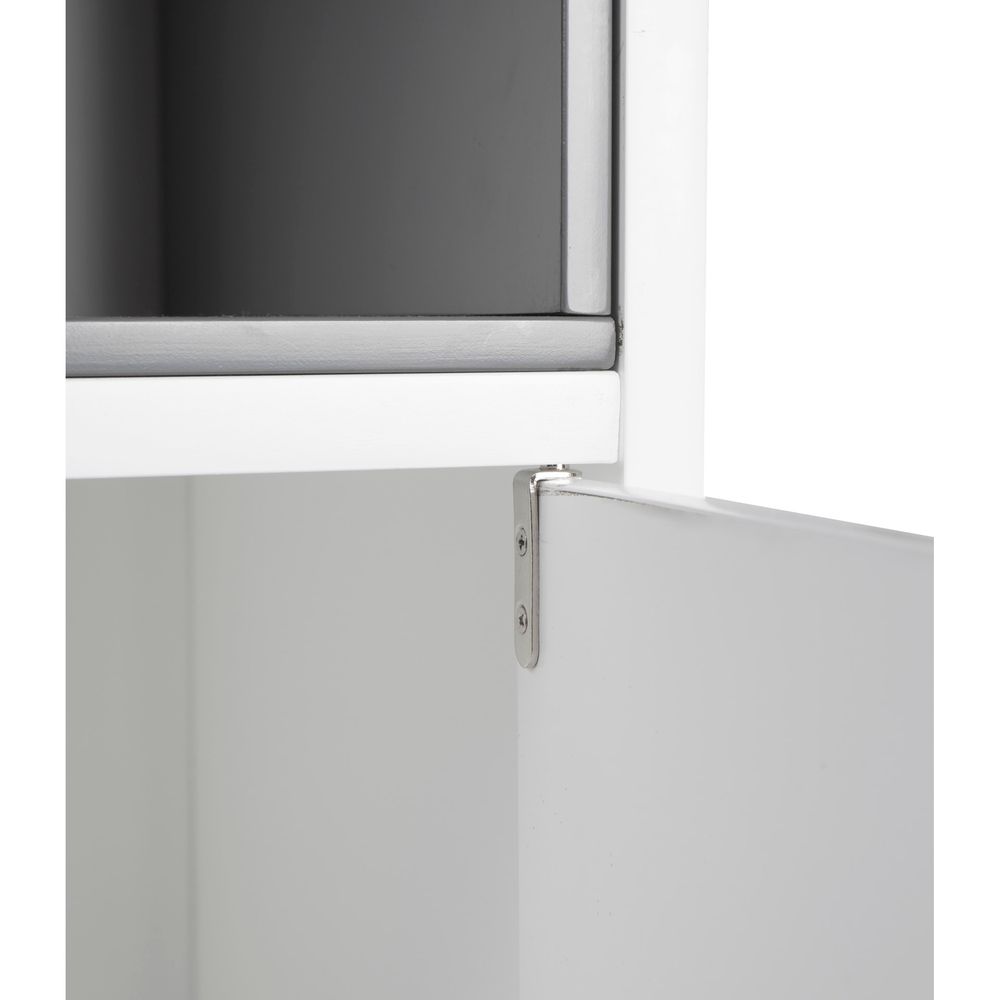 Kommode med 2 skap og 2 rom 60x40x75 cm hvit