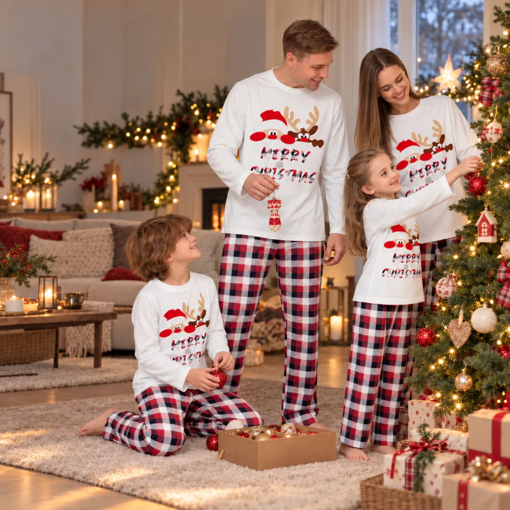 Julepyjamas Merry Christmas til dame - Match hele familien