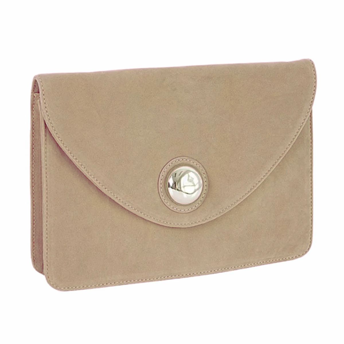 Søt liten clutch i imitert semsket skinn fra Lulu's