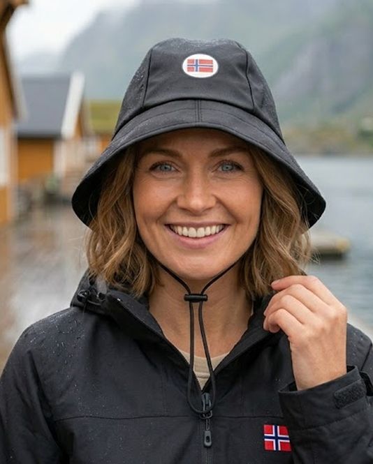 Hovedbilde Norge Sydvest one size i sort - Unisex