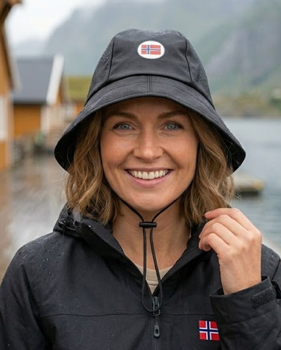 Norge Sydvest one size i sort - Unisex