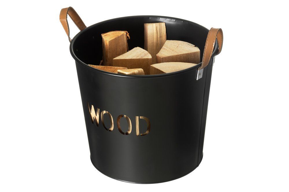 Wood Vedkurv i metall