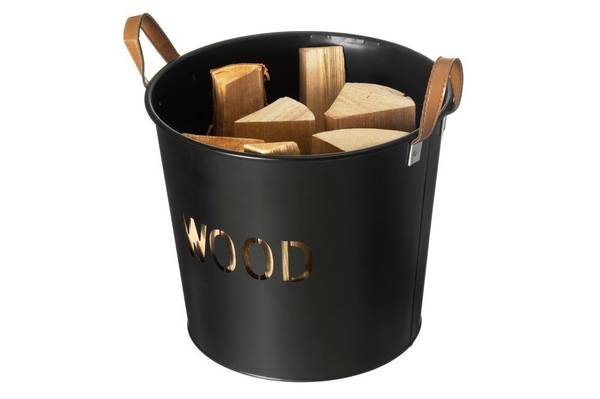 Hovedbilde Wood Vedkurv i metall