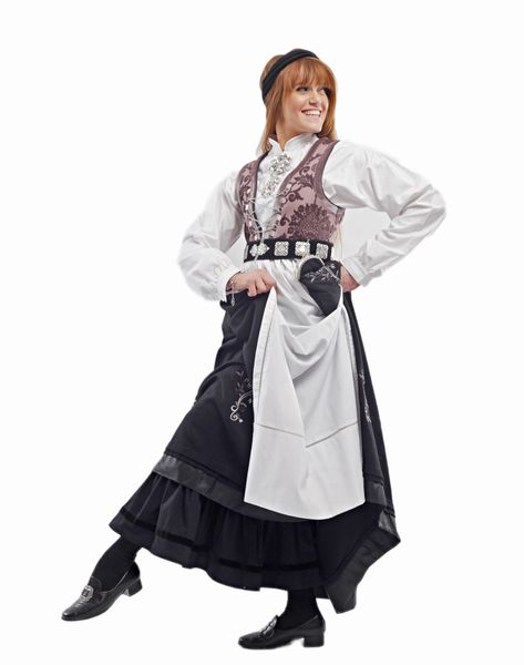 Hovedbilde Sort underskjørt til bunad fra Sølje