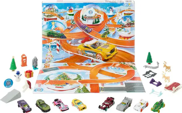 Hovedbilde Julekalender Hot Wheels Basics - 8 Stilige Biler & Tilbehør