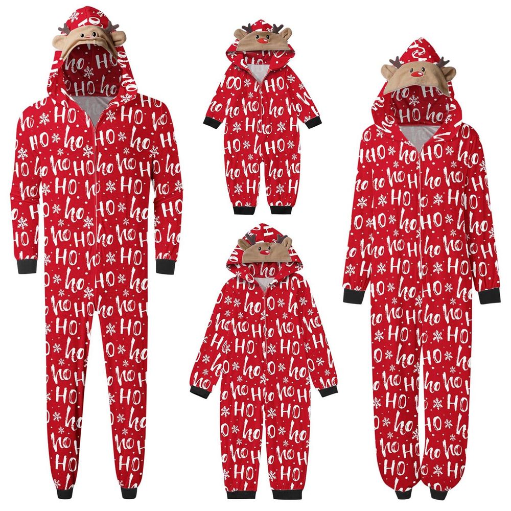 Julepyjamas jumpsuit HO-HO-HO herre - Match hele familien