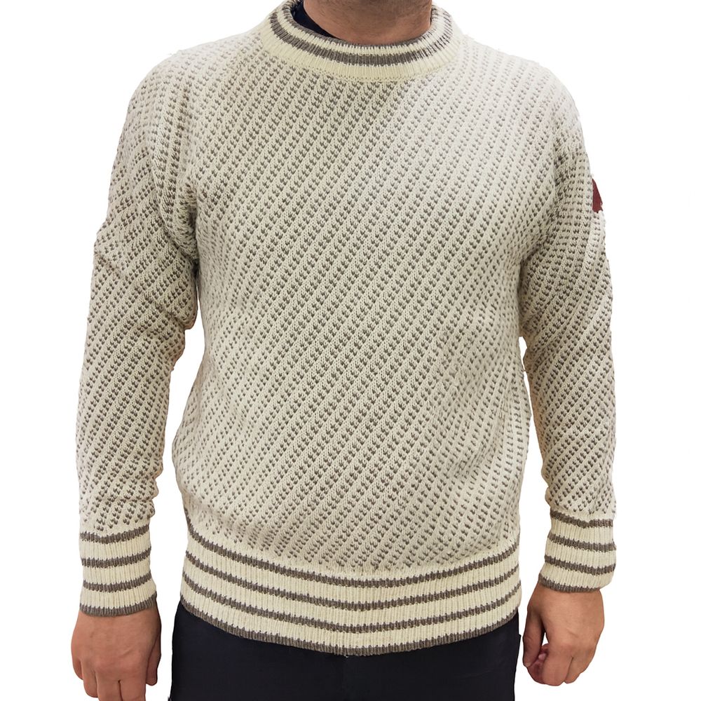 Islender ullgenser anikkhvit/valnøtt - Unisex