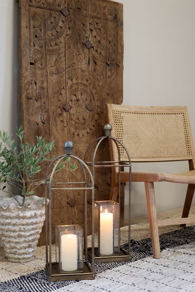 Loungestol med flettet sete og rygg fra Chic Antique
