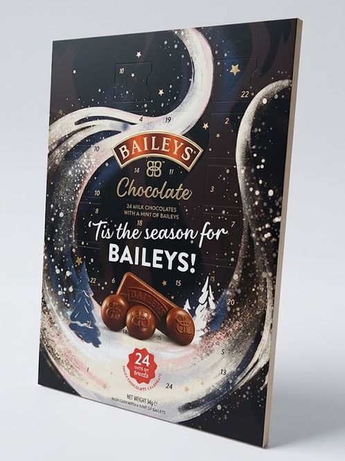 Hovedbilde Baileys sjokoladejulekalender 90 g og sitat hver dag