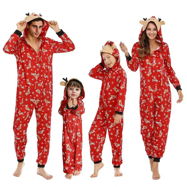 Hovedbilde Julepyjamas jumpsuit Rudolf dame - Match hele familien