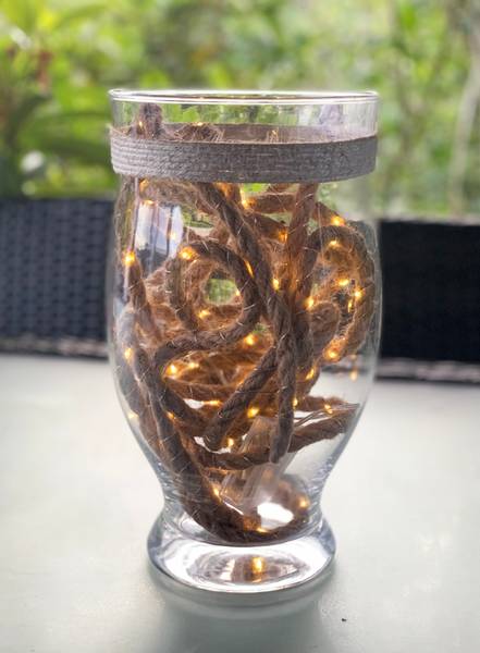 Hovedbilde Dekortau med ledlys jute 5 m