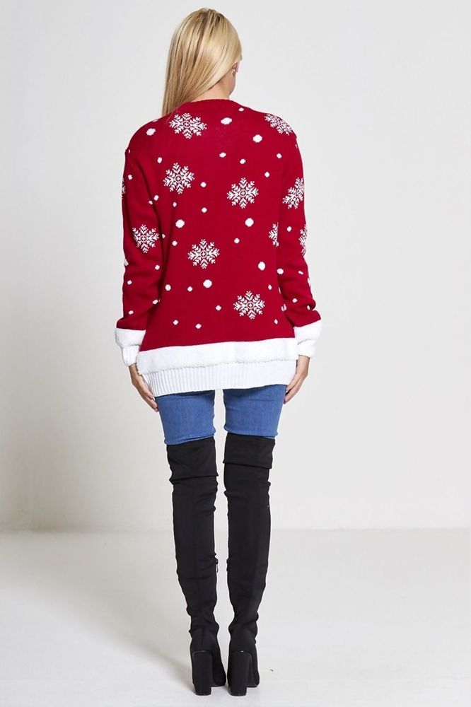 Rød Merry Christmas  julegenser til dame