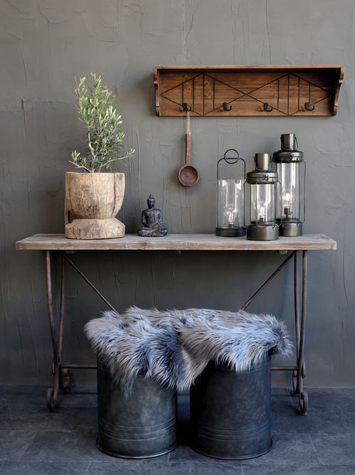 Hovedbilde Liten lanterne med pære og timer fra Chic Antique