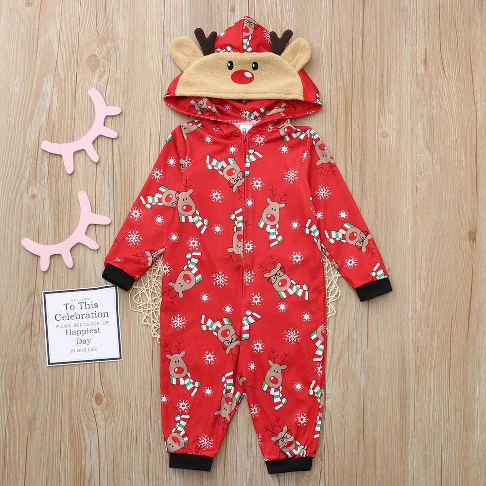 Julepyjamas jumpsuit Rudolf barn - Match hele familien