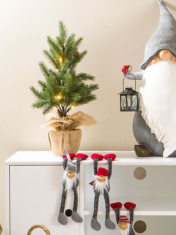 Juletre med 8 LED lys -  48 cm