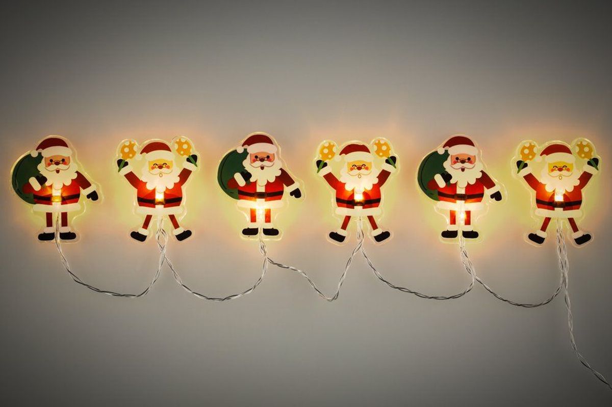Vindusklistremerke 6 nisser med ledlys