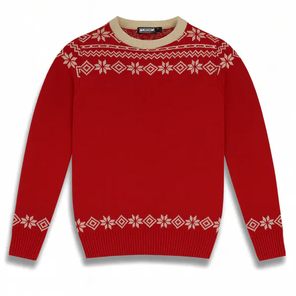 Hovedbilde Voss Unisex ullgenser i rød/offwhite