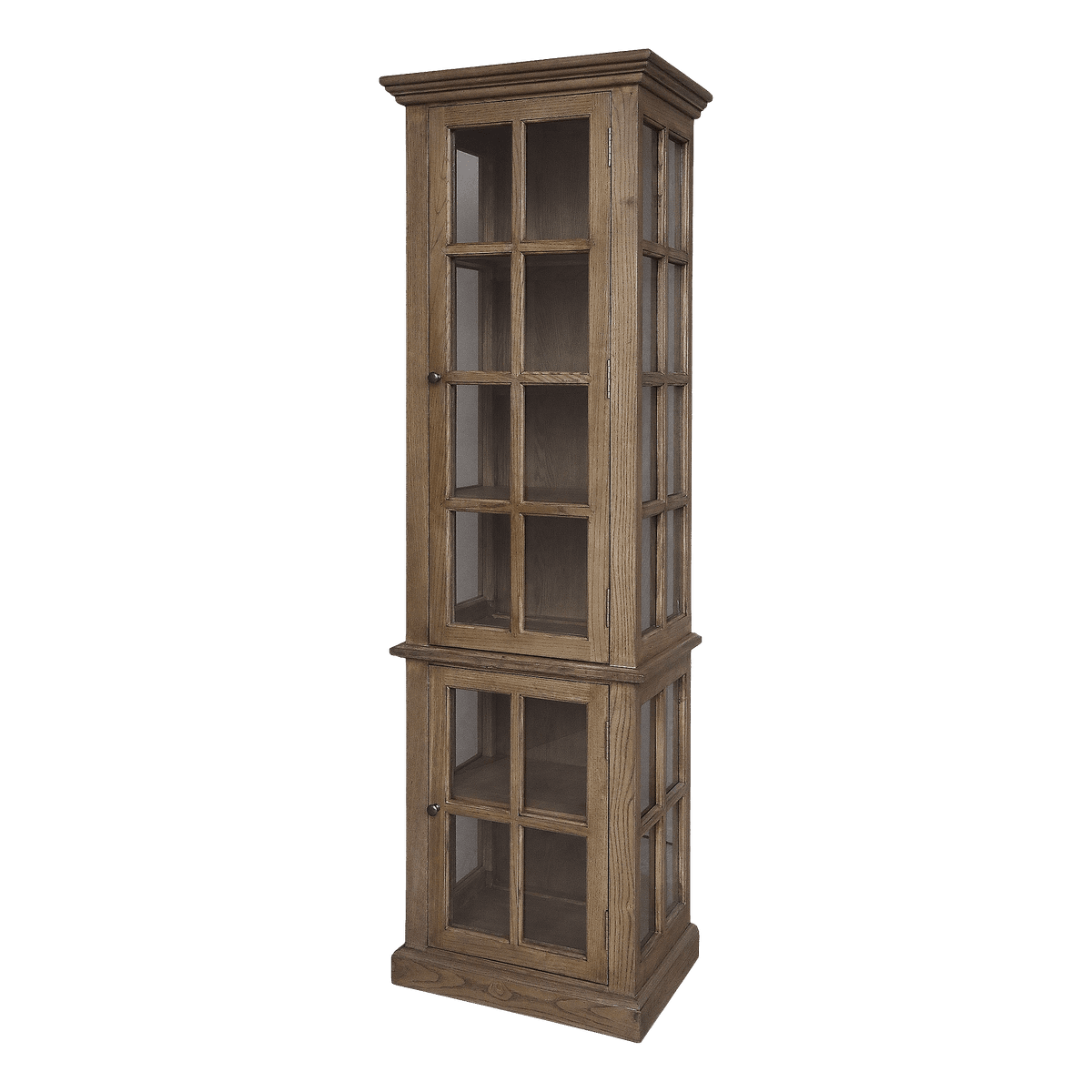 Natur Marseille Vitrineskap med 2 dører og hyller fra Chic Antique