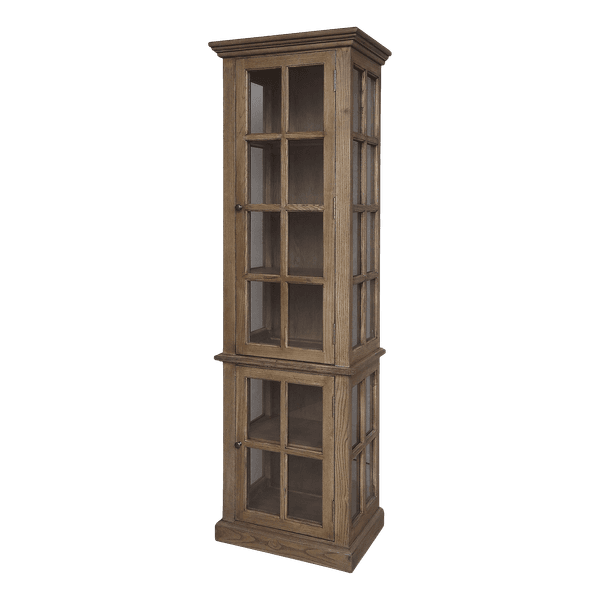 Hovedbilde Natur Marseille Vitrineskap med 2 dører og hyller fra Chic Antique