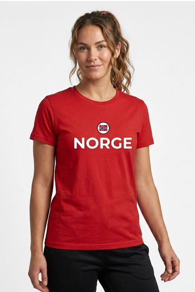 Hovedbilde Norge t-shirt i rød Retro  - Perfekt til fotball-VM