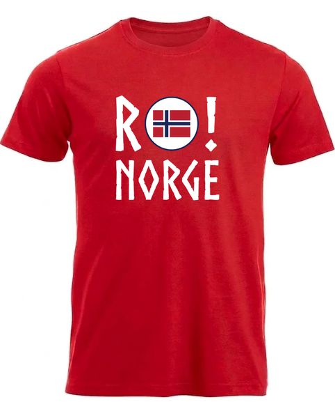 Hovedbilde RO! Norge t-shirt i rød - Norsk supporter T-skjorte