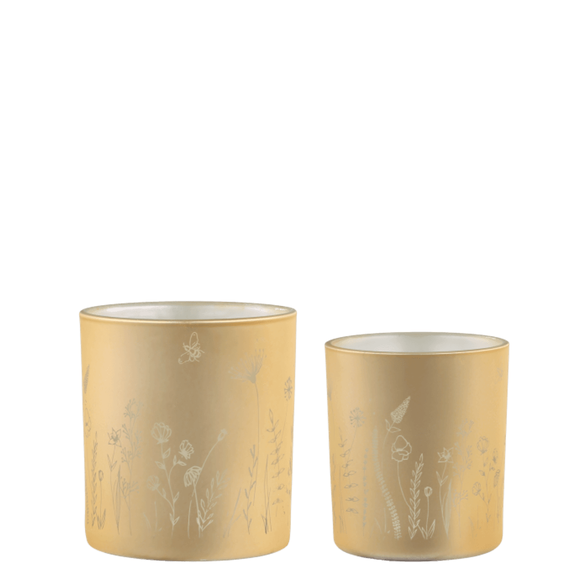 2 stk telysholder med blomstermotiv fra Chic Antique