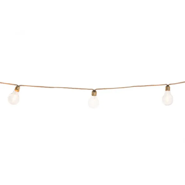 Hovedbilde Dekortau med 10 ledlyspærer jute - 3,5 m