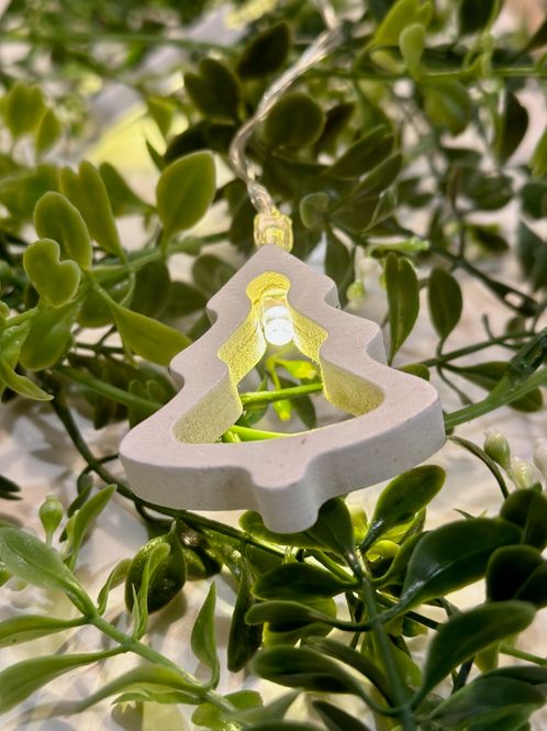 Hovedbilde Lyslenke hvite juletre 10 lys led batteri