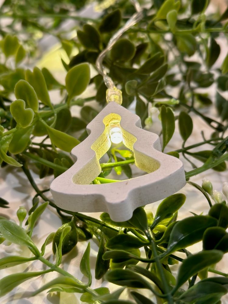 Lyslenke hvite juletre 10 lys led batteri