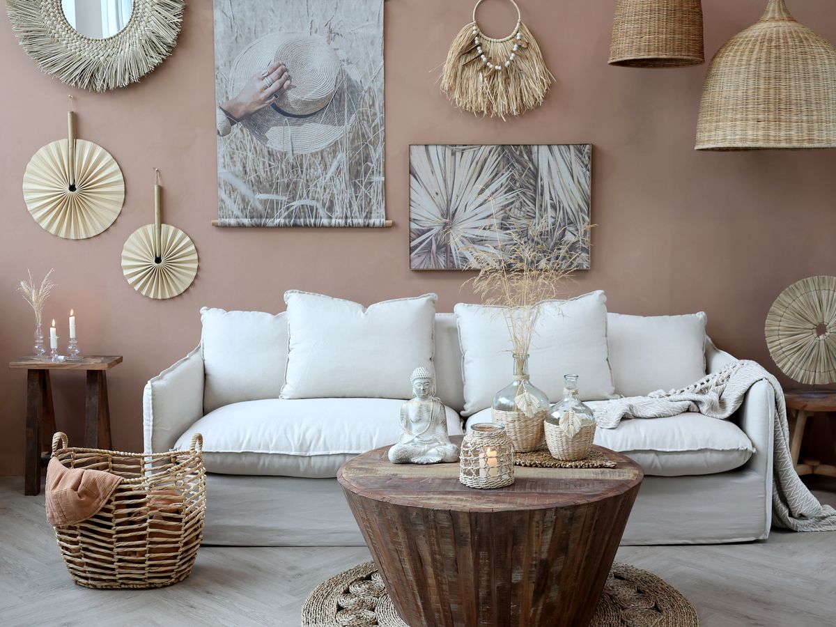 Malo Sofa i lin med 5 puter fra Chic Antique 