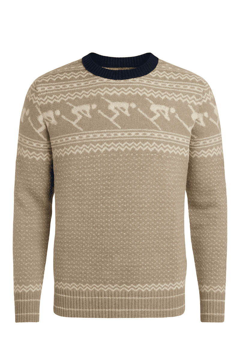 Geilo Unisex ullgenser i beige/offwhite/marine