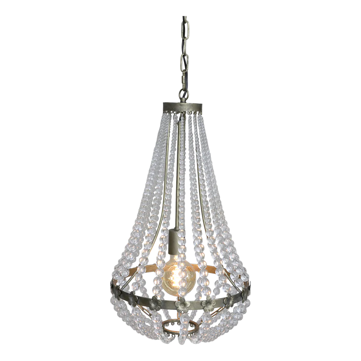 Fransk Lysekrone med glasprismer