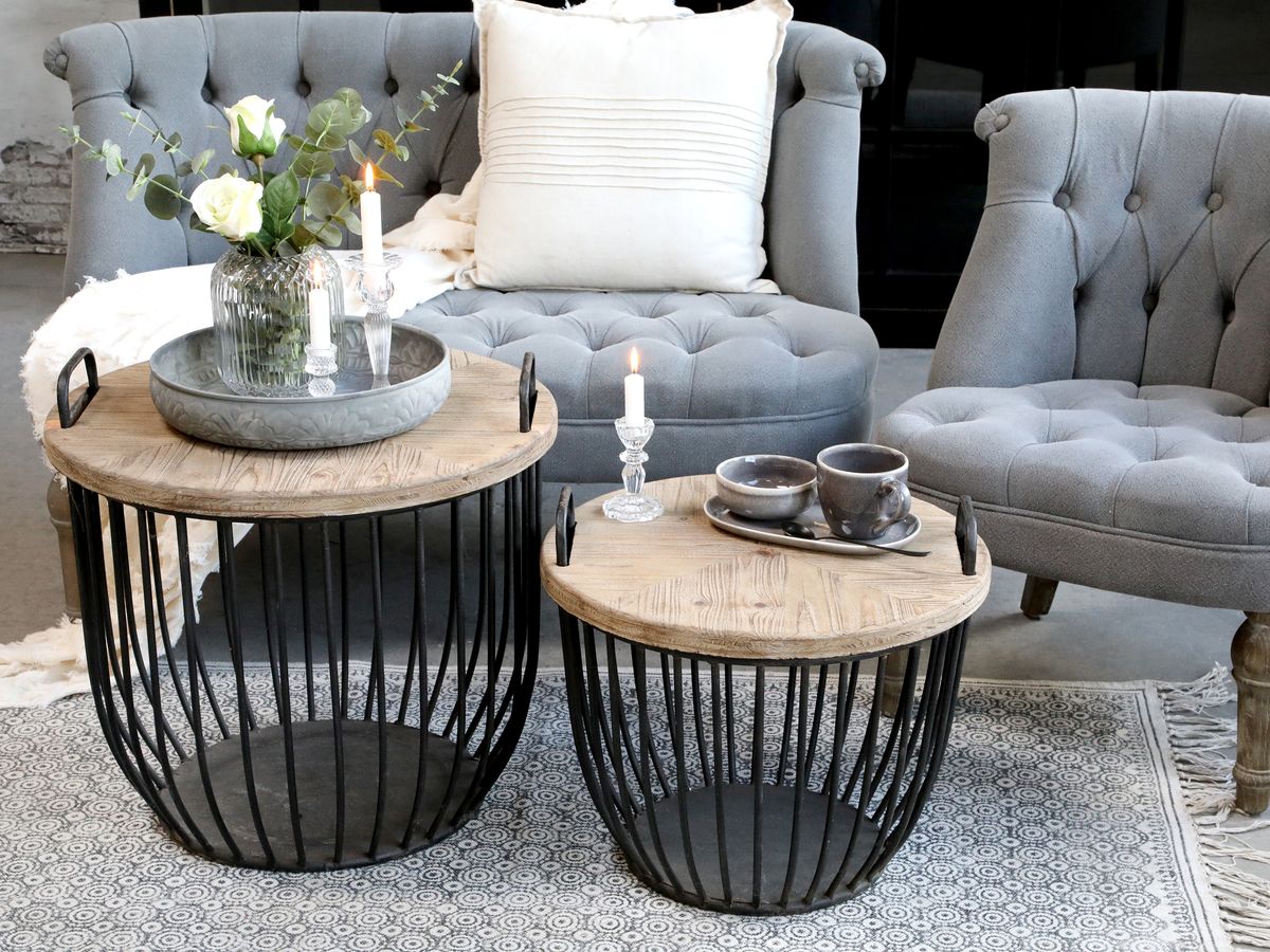 Fransk Sofa i linstoff 2. pers fra Chic Antique i fargen grå