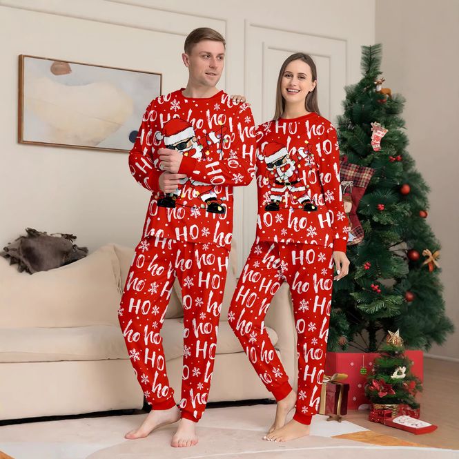 Hovedbilde Julepyjamas Rocking Santa til dame - Match hele familien