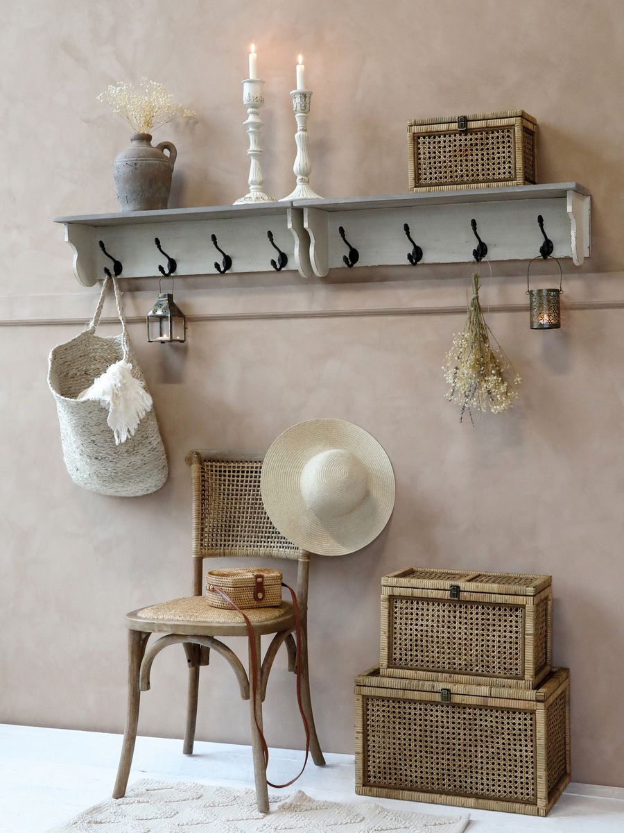 Fransk spisestol med flettet sete og rygg fra Chic Antique