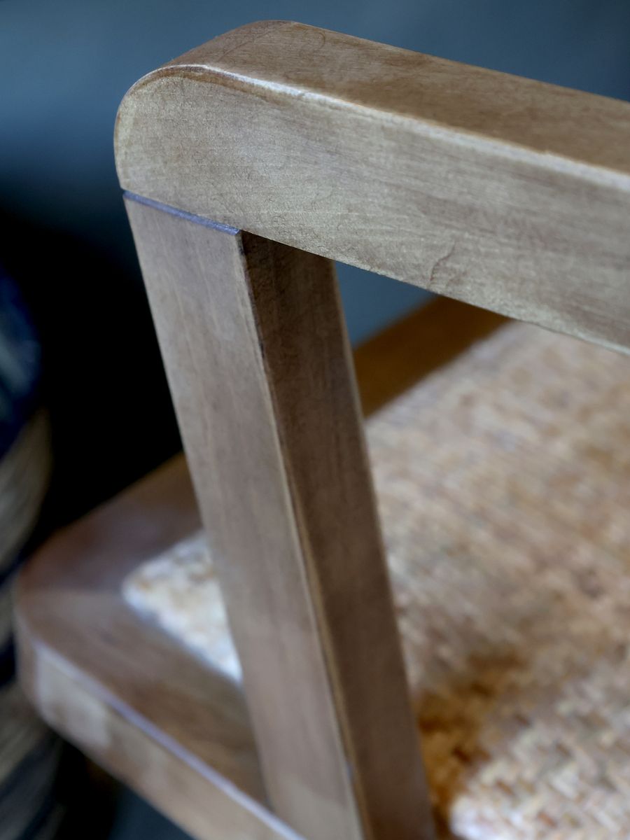Fransk kontorstol med flettet sete og rygg fra Chic Antique 